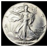 1946 Silver Half Dollar (Walking Liberty) GEM BU