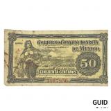1915 Contitutionalist Army of Mexico 50 Cenatvos