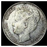1898 Netherlands SIlver 25 Cents