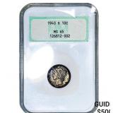 1940-S Mercury Silver Dime NGC MS65