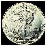 1945-S Silver Walking Liberty Half Dollar GEM BU