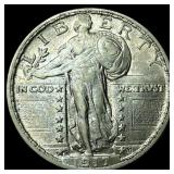 1917 Type 1 Standing Liberty Quarter CLOSELY UNCIR