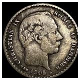 1905 Denmark Silver 10 Ore