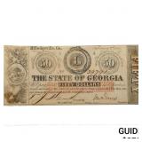 1863 $50 State of Georgia Note