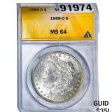 1888-O Morgan Silver Dollar ANACS MS64