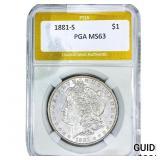 1881-S Morgan Silver Dollar PGA MS63