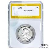 1941 Washington Silver Quarter PGA MS67