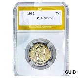 1932 Washington Silver Quarter PGA MS65