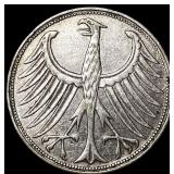 1951F Germany Silver 5 Mark