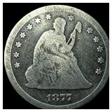 1877-CC Silver Seated Liberty Quarter NICELY CIRCU