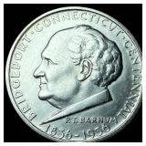 1936 Silver Bridgeport Centennial Half Dollar UNCI