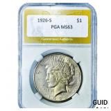 1926-S Silver Peace Dollar PGA MS63
