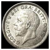 1926 Great Britain Silver 6 Pence