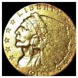1915 Indian Head Gold $2.5 Quarter Eagle CLOSELY U