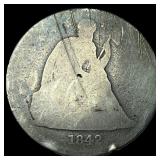 1842 Seated Liberty Silver Dollar NICELY CIRCULATE