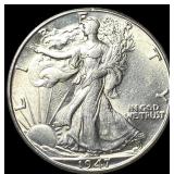 1941-D Silver Walking Liberty Half Dollar UNCIRCUL