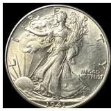 1941-D Silver Walking Liberty Half Dollar UNCIRCUL