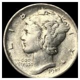 1918-D Silver Mercury Dime CLOSELY  UNCIRCULATED