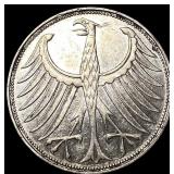 1970G West Germany Silver 5 Mark