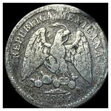 1887 CAM Mexico Silver 5 Centavos