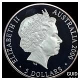 2000 Austrailia Silver $5 Proof 1.0161oz ASW