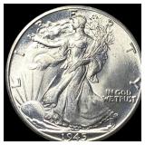 1945-D Silver Walking Liberty Half Dollar UNCIRCUL