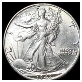 1942-D Silver Half Dollar CHOICE BU