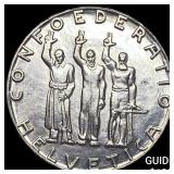 1941 Switzerland Silver 5 Francs