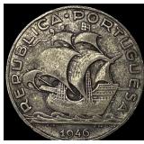1946 Portugal Silver 5 Escudos