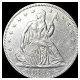 1855 Arrows Seated Liberty Half Dollar UNCIRCULATE