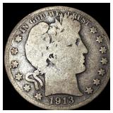 1913 Silver Barber Half Dollar NICELY CIRCULATED