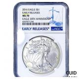 2016 Silver Eagle NGC MS70