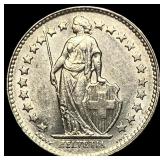 1956 B Switzerland Silver Half Franc