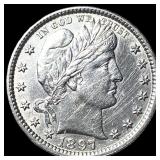 1897 Barber Silver Quarter UNCIRCULATED