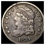 1834 Capped Bust Silver Half Dime ABOUT  UNCIRCUL