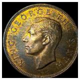 1952 New Zealand Bronze 1/2 Penny