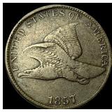 1857 Flying Eagle Cent ABOUT UNCIRCULATED