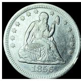 1856 Seated Liberty Quarter CHOICE AU