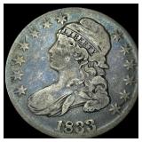 1833 Silver Capped Bust Half Dollar LIGHTLY CIRCUL