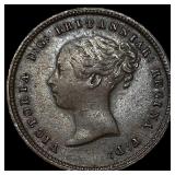 1843 Ceylon Copper 1/2 Farthing