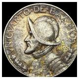 1933 Panama Silver 1/4 Balboa
