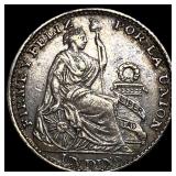 1898/7 JF Peru Silver Dinero
