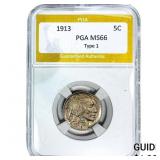 1913 Buffalo Nickel PGA MS66