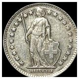 1944 Switzerland Silver 1/2 Franc