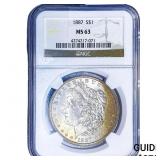 1887 Morgan Silver Dollar NGC MS63