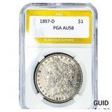 1897-O Morgan Silver Dollar PGA AU58