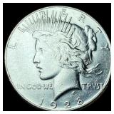 1928 Peace Silver Dollar CHOICE AU