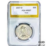 1937 Texas Half Dollar PGA MS67