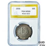 1936 Rhode Island Half Dollar PGA MS66