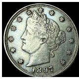 1897 Liberty Head Nickel CLOSELY UNCIRCULATED